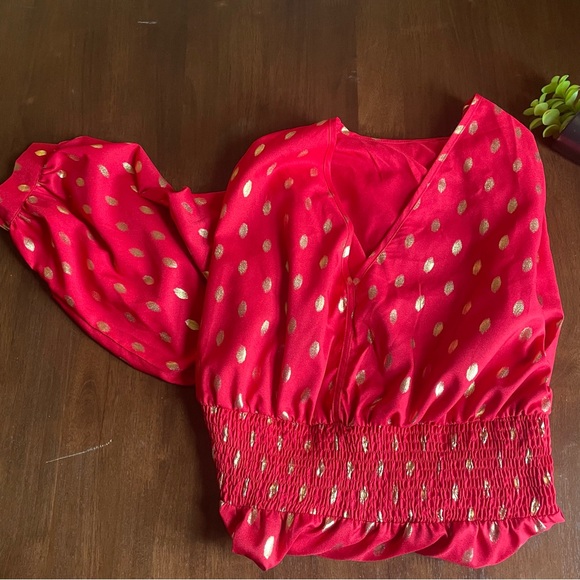 CurveSoul polka Dot V-Neck lantern sleeve midi Size 3X 22W 24W Plus-Size Dress - Picture 14 of 14